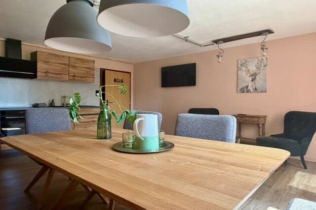 Die Lodge, eet- en woongedeelte
